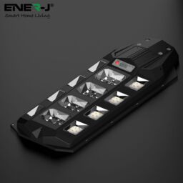ENER-J 150W Solar Streetlights 6500K with 6V 15W Solar Panel & 18000 mAh Battery & Remote in White - thumbnail 3