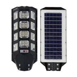 ENER-J 150W Solar Streetlights 6500K with 6V 15W Solar Panel & 18000 mAh Battery & Remote in White - thumbnail 1
