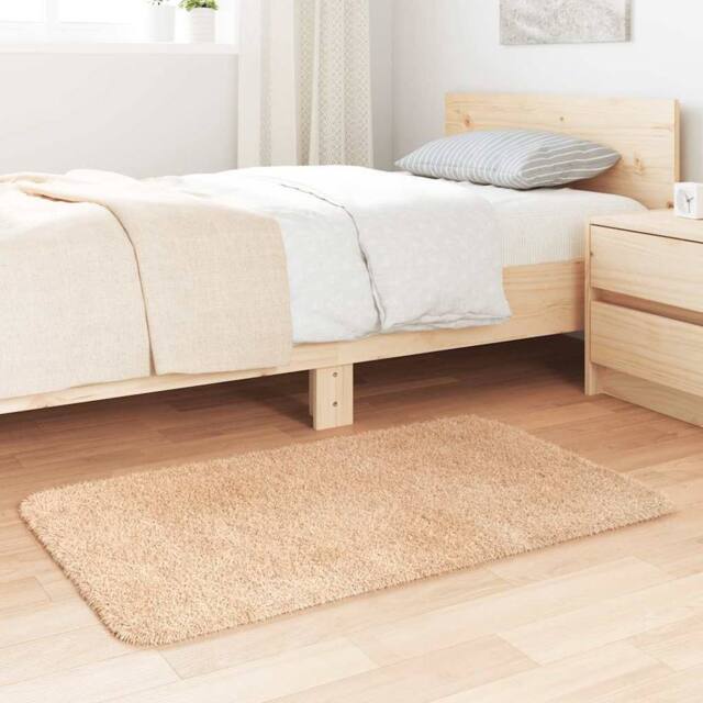 Berkfield Home Shaggy Rug High Pile NAVARRA Beige 60x100 cm Polyester - Size: Medium - image 1