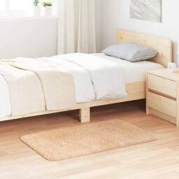 Berkfield Home Shaggy Rug High Pile NAVARRA Beige 60x100 cm Polyester - Size: Medium - thumbnail 2