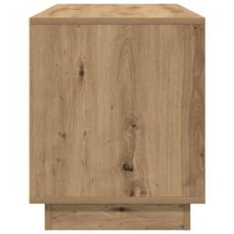 Berkfield Home TV Cabinet with LED Lights Artisan Oak 100x41x50 cm in Brown - Size: 100 x 41 x 50 cm - thumbnail 8