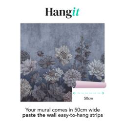 Superfresco Easy Muted Floral Navy Print To Order 3m x 2.8m Mural - thumbnail 3