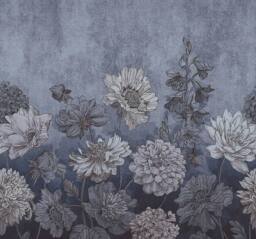 Superfresco Easy Muted Floral Navy Print To Order 3m x 2.8m Mural - thumbnail 2