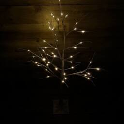 Samuel Alexander 1.2m (4ft) Indoor Outdoor Christmas Lit Birch Tree with 48 Warm White LEDs - thumbnail 3