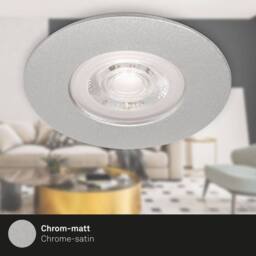 BRILONER 4 Pack Chrome Matt Dimmable 4x4.9W LED Recessed Light in Silver - thumbnail 7