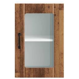 Berkfield Home Kitchen Wall Cabinet with Glass Door Lucca Old Wood in Brown - thumbnail 6