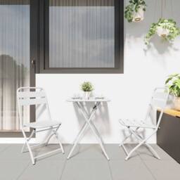 Berkfield Home White Folding Garden Chairs 2 pcs White Steel