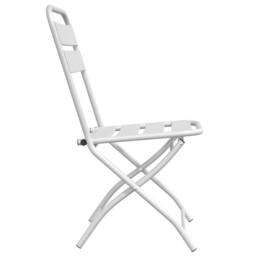 Berkfield Home White Folding Garden Chairs 2 pcs White Steel - thumbnail 6