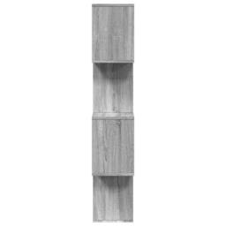 Berkfield Home Room Divider Bookcase 4-Tier Grey Sonoma 70x24x129 cm Engineered Wood - Size: 70 x 24 x 129 cm - thumbnail 6