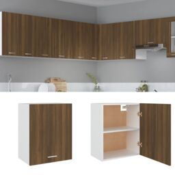 Berkfield Home Hanging Cabinet Brown Oak 50x31x60 cm Engineered Wood - Size: 50 x 31 x 60 cm - thumbnail 1