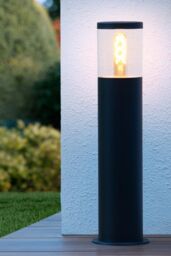 Lucide 'FEDOR' Dimmable Stylish Decorative Garden Outdoor Bollard Light 1xE27 in Black - thumbnail 3