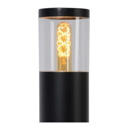Lucide 'FEDOR' Dimmable Stylish Decorative Garden Outdoor Bollard Light 1xE27 in Black - thumbnail 5