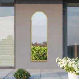 "MirrorOutlet Gold Metal Framed Arched Garden Wall Mirror 63"" X 21"" (160CM X 53CM) - Size: 1 Pack" - thumbnail 6