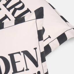 OHS 2 x Garden of Fun Slogan Garden Cushion Covers Outdoor Water Resistant in Cream - Size: 45 cm x 45 cm - thumbnail 4