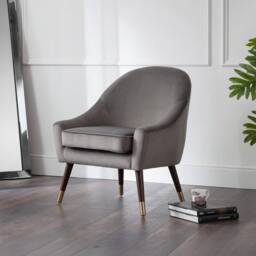 Cheshire Premium Stylish Davos Accent Chair in Grey - thumbnail 2
