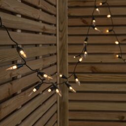 Samuel Alexander 11.9m 120 LED Multi-Action Christmas String Lights C6 Bulbs in Warm White in Beige - thumbnail 8