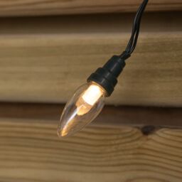 Samuel Alexander 11.9m 120 LED Multi-Action Christmas String Lights C6 Bulbs in Warm White in Beige - thumbnail 7