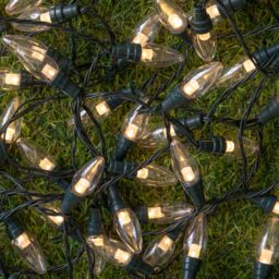 Samuel Alexander 11.9m 120 LED Multi-Action Christmas String Lights C6 Bulbs in Warm White in Beige - thumbnail 9