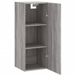 Berkfield Home Wall Mounted Cabinet Grey Sonoma 34.5x34x90 cm - thumbnail 6