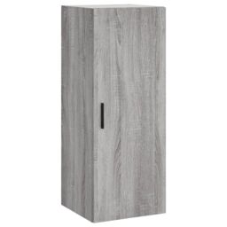 Berkfield Home Wall Mounted Cabinet Grey Sonoma 34.5x34x90 cm - thumbnail 2