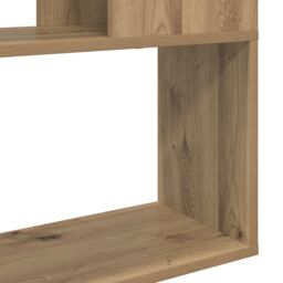 Berkfield Home Bookcase Artisan oak Engineered wood 80 x 24 x 124 cm Storage in Brown - thumbnail 8