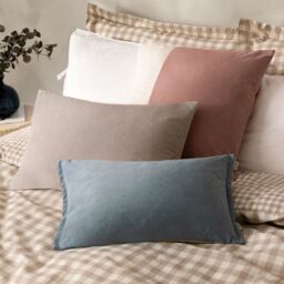 Yard Darland Velvet Cushion in Light Grey - Size: 40 cm x 60 cm - thumbnail 6