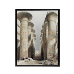 "Artery8 Great Hall at Karnak Temple D. Roberts Vintage Framed Canvas Wall Art - Size: W12"" x H16""" - thumbnail 1