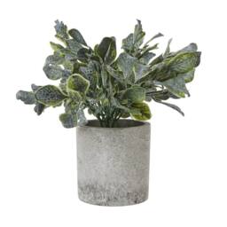 Sostter Faux Eucalyptus in Grey Planter in Blue