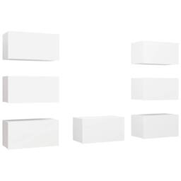 Berkfield Home TV Cabinets 7 pcs White 30.5x30x60 cm Engineered Wood - thumbnail 3