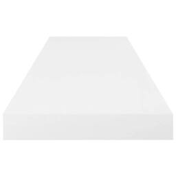 Berkfield Home Floating Wall Shelves 2 pcs High Gloss White 80x23.5x3.8 cm MDF - thumbnail 5