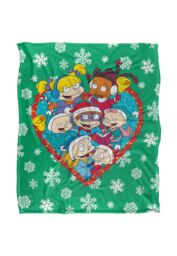 Nickelodeon Rugrats Group Christmas Silky Touch Super Soft Throw Blanket 152 X 127 cm in White - thumbnail 1