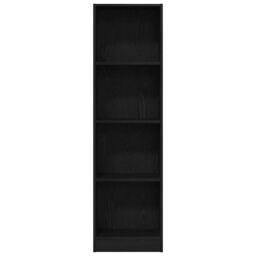 Berkfield Home Bookcase Black Oak 40x24x143 cm Engineered Wood in Brown - Size: 40 x 24 x 143 cm - thumbnail 5