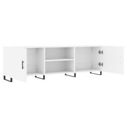 Berkfield Home TV Cabinet White 150x30x50 cm Engineered Wood - Size: 150 x 30 x 50 cm - thumbnail 6