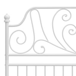Berkfield Home Bed Frame White Metal 120x200 cm - Size: Small Double - thumbnail 5