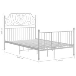 Berkfield Home Bed Frame White Metal 120x200 cm - Size: Small Double - thumbnail 6