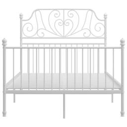 Berkfield Home Bed Frame White Metal 120x200 cm - Size: Small Double - thumbnail 3