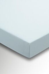 Helena Springfield 'Plain Dye' Polycotton Fitted Sheet in Duck Egg Blue - Size: Double Fitted