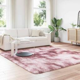 Berkfield Home Shaggy Rug High Pile NAVARRA Dusty Pink 240x240 cm Polyester - Size: Medium - thumbnail 3