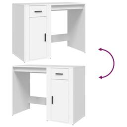 Berkfield Home Elegant Desk White 100x49x75 cm Engineered Wood - Size: 100 x 49 x 75 cm - thumbnail 9