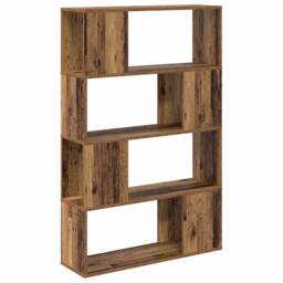 Berkfield Home Bookshelf Old wood Engineered wood 80 x 24 x 124 cm Shelving in Brown - thumbnail 7
