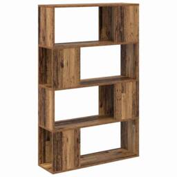 Berkfield Home Bookshelf Old wood Engineered wood 80 x 24 x 124 cm Shelving in Brown - thumbnail 2