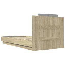 Berkfield Home Bed Frame without Mattress Sonoma Oak 75x190 cm Small Single in Light Oak - thumbnail 6