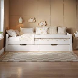 Flair Milo Single Bed with Storage in White - thumbnail 3