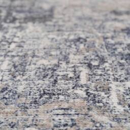 Kukoon Blue Abstract Soft Chenille Washable Living Room Area Rug in White - Size: 80 cm x 150 cm - thumbnail 8