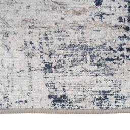 Kukoon Blue Abstract Soft Chenille Washable Living Room Area Rug in White - Size: 80 cm x 150 cm - thumbnail 5