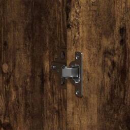 Berkfield Home Wardrobe Smoked Oak 55x25x189 cm Engineered Wood in Brown - Size: 55 x 25 x 189 cm - thumbnail 9