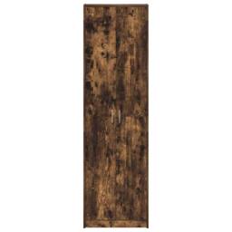 Berkfield Home Wardrobe Smoked Oak 55x25x189 cm Engineered Wood in Brown - Size: 55 x 25 x 189 cm - thumbnail 6