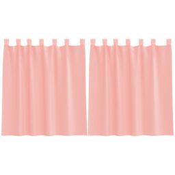 Berkfield Home Voile Curtains with Rod Pockets 2 pcs Pink - thumbnail 2
