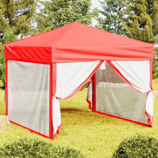 Berkfield Home Folding Party Tent with Sidewalls Red 3x3 m - image 1