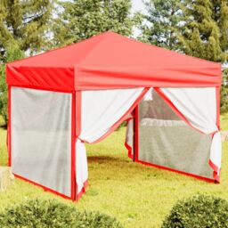 Berkfield Home Folding Party Tent with Sidewalls Red 3x3 m - thumbnail 1